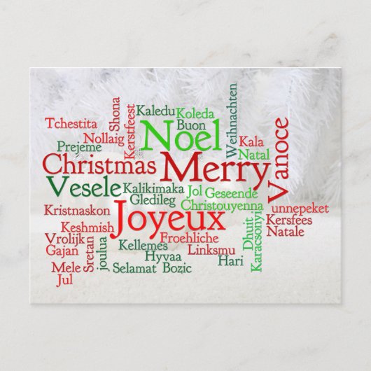 Weihnachtstipps rund um die Welt Postkarte (Vorderseite)