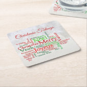 Weihnachtstipps rund um die Welt Rechteckiger Pappuntersetzer (angewinkelt)