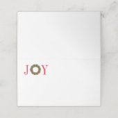 Weihnachtstisch-Platzkarten Platzkarte (Außenseite Aufgefaltet)