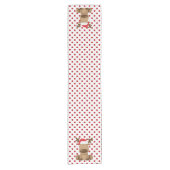 Weihnachtstisch-Runner Rentier Polka Dot Punkt Kurzer Tischläufer (Vorderseite)