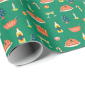 Weihnachtstisch, Vintages Muster. Geschenkpapier (Rolleneckpunkt)