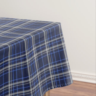 Weihnachtstischdecke Klassisch Blau-Weiß Kariert Tischdecke