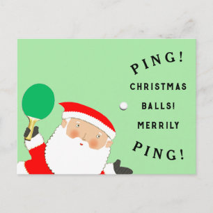 Weihnachtstischtennis Postkarte