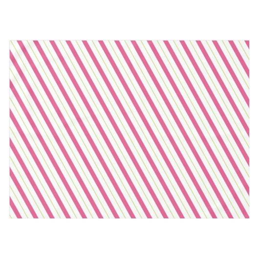 Weihnachtstischtuch Rosa und Grüne Streifen Tischdecke (Vorderseite (Horizontal))