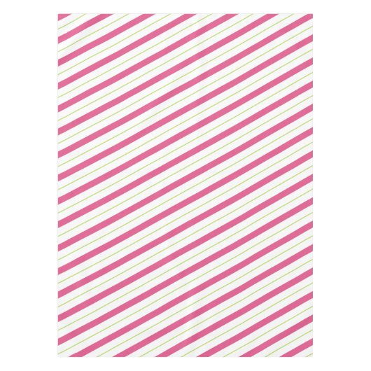 Weihnachtstischtuch Rosa und Grüne Streifen Tischdecke (Vorderseite)