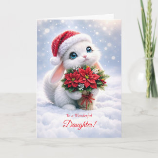 Weihnachtstochter Frohe Feiertage Niedlicher Weiße Karte