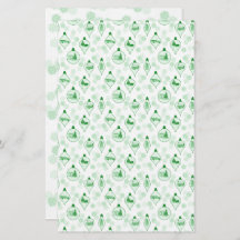 Weihnachtstoilette in Grün.