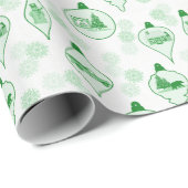 Weihnachtstoilette in Grün. Schleifpapier Geschenkpapier (Rolleneckpunkt)