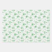 Weihnachtstoilette in Grün. Umhüllungspapierblätte Geschenkpapier Set (Vorderseite)