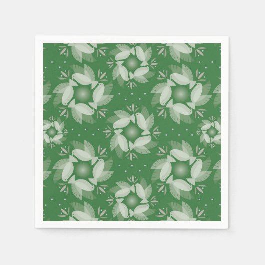 Weihnachtstouren, Cocktail-Servietten aus grünem P Serviette (Vorderseite)