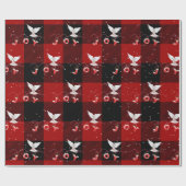 Weihnachtstove mit Freude auf Kariert Geschenkpapier (Flach)