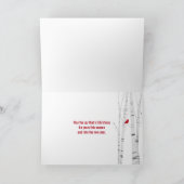 Weihnachtstove mit Freude auf Karierter Karte (Innenseite)