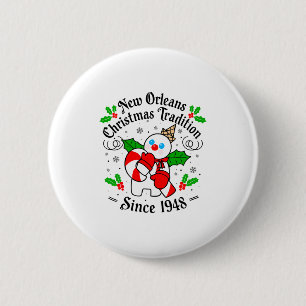 Weihnachtstradition Schneemann New Orleans Mr Bing Button
