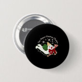 Weihnachtstradition Schneemänner New Orleans Mr Bi Button (Vorne & Hinten)