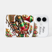 Weihnachtstrain anpassbar  iPhone 16 hülle (Rückseite (Horizontal))