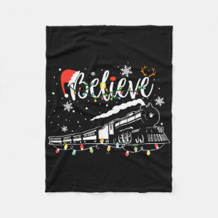 Weihnachtstrain Christmas Believe Polar Express Xm Fleecedecke
