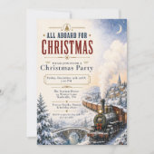 Weihnachtstrain-Feierparty Einladung (Vorderseite)