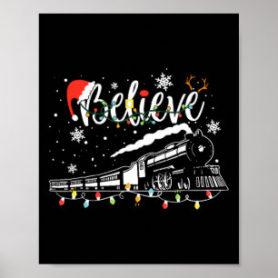 Weihnachtstrain Weihnachten glauben Polar Express  Poster