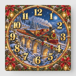 Weihnachtstrain Winter Wonderland Uhr