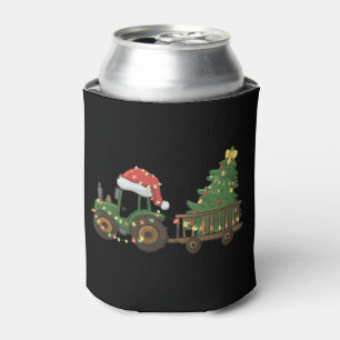 Weihnachtstraktor mit Tannenbaum Landwirt Bauernho Dosenkühler