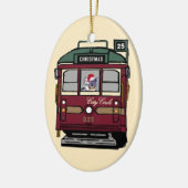 Weihnachtstram-Verzierung Keramik Ornament (Links)