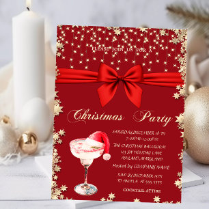 Weihnachtstrank Santa Hut Sterne Unternehmen Weihn Einladung