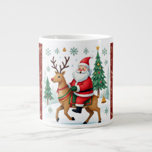Weihnachtstraum, Frohe Weihnachts-Riesen-Kaffee-Ta Jumbo-Tasse
