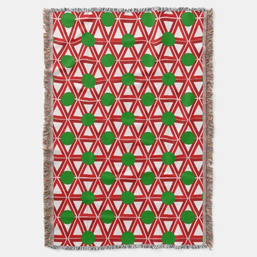 Weihnachtstriangle Quilt Decke (Vorderseite Vertikal)