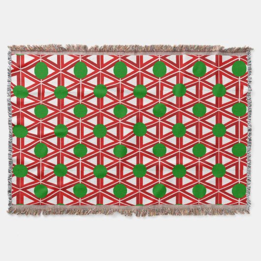 Weihnachtstriangle Quilt Decke (Vorderseite)