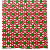 Weihnachtstriangle Quilt Duschvorhang (Vorderseite)