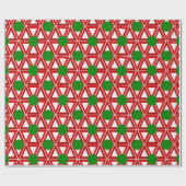 Weihnachtstriangle Quilt Geschenkpapier (Flach)