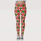 Weihnachtstriangle Quilt Leggings (Vorderseite)