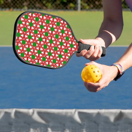 Weihnachtstriangle Quilt Pickleball Schläger (InSitu)
