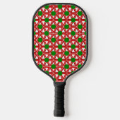 Weihnachtstriangle Quilt Pickleball Schläger (Rückseite)