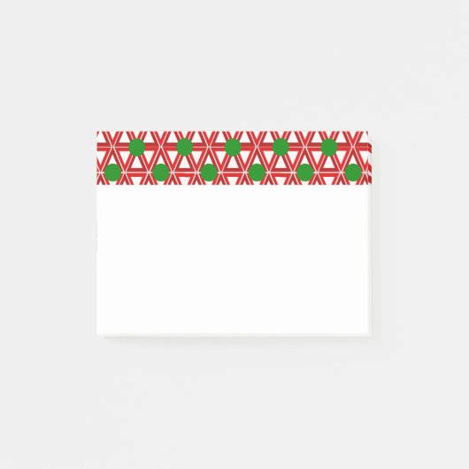 Weihnachtstriangle Quilt Post-it Klebezettel (Vorderseite)