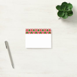 Weihnachtstriangle Quilt Post-it Klebezettel