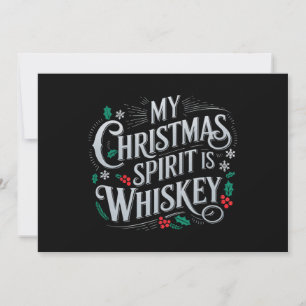 Weihnachtstrinker Whisky Liebhaber Trinker Spruch  Feiertagskarte