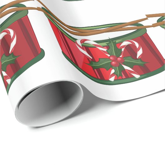 Weihnachtstrommel Geschenkpapier (Rolleneckpunkt)