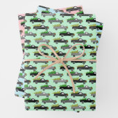 Weihnachtstrucks Xmas Bäume Wreath Pastel Sorte Geschenkpapier Set (Beispiel)