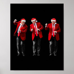 WeihnachtsTrump tanzt Santa Trump Tanz Poster