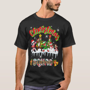 Weihnachtstrupp Dabbing Mops Hund Santa Rentier El T-Shirt