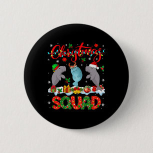 Weihnachtstrupp Drei Weihnachtsmann-Rentiere-Elfen Button