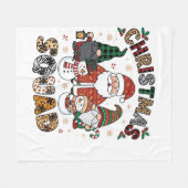 Weihnachtstrupp Weihnachtsmann Gnome Schneemänner  Fleecedecke (Vorderseite (Horizontal))