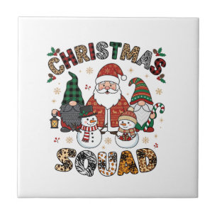 Weihnachtstrupp Weihnachtsmann Gnome Schneemänner  Fliese