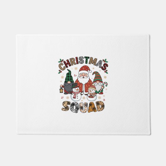 Weihnachtstrupp Weihnachtsmann Gnome Schneemänner Fußmatte (Vorderseite)