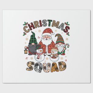 Weihnachtstrupp Weihnachtsmann Gnome Schneemänner Geschenkpapier