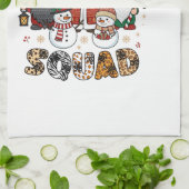 Weihnachtstrupp Weihnachtsmann Gnome Schneemänner Geschirrtuch (Gefaltet)
