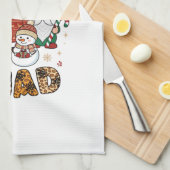 Weihnachtstrupp Weihnachtsmann Gnome Schneemänner Geschirrtuch (Viertel Falte)