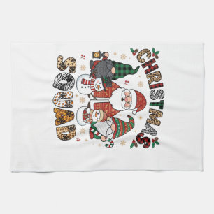 Weihnachtstrupp Weihnachtsmann Gnome Schneemänner  Geschirrtuch
