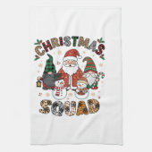 Weihnachtstrupp Weihnachtsmann Gnome Schneemänner Geschirrtuch (Vertikal)